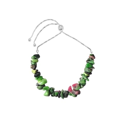Juego de joyas de rubí zoisita el regalo perfecto de plata 4