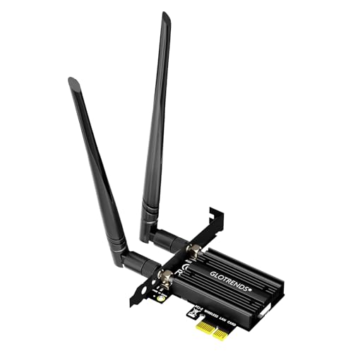 GLOTRENDS BE6500 Karta WiFi 7 PCIe do Komputera Stacjonarnego AMD/Intel z Kontrolerem MT7925B, Bluetooth 5.4, Kompatybilna z Windows 11/Linux/macOS