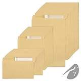 45 Kraft Brown Mailing Envelopes, 100 GSM Mixed Sizes Self Seal, Security Tinted Envelopes for Invitations, Posting, Home Office & Ecommerce (15 DL + 15 C5 + 15 C4 + 1 Opener)