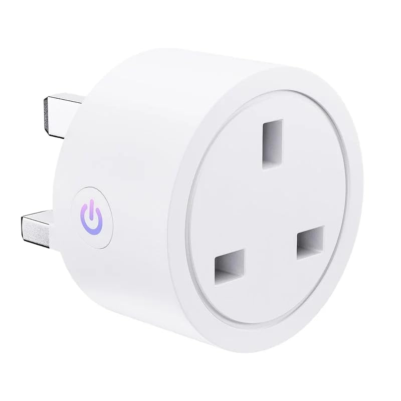 20A Tuya Smart WiFi Plug UK 3-Pin Smart Socket with Energy Monitoring Timer & Schedule Alexa & Google Home Voice Control Remote App Control Smart Home Adapter