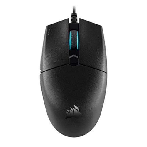 Corsair KATAR PRO Ultra-Light Gaming Mouse - FPS/MOBA Mouse, Symmetric Shape, 12,400 DPI Optical Sensor, 6 Programmable Buttons, Plug-and-Play, RGB Backlighting, for Claw and Fingertip Grips - Black
