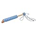 Flauto in legno, suono abbastanza facile da giocare Slide Whistle giocattolo portatile con corda per giocare (strisce blu)
