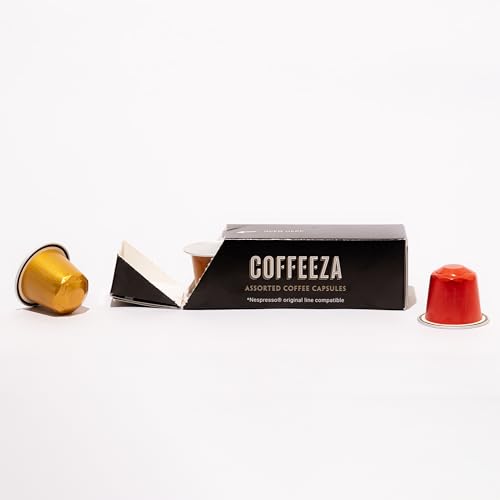 Image of Coffeeza Mystery Coffee Capsule Box | Pack of 4 | Assorted Medium-Dark Roast Coffee Pods | Single-Serve Capsules Compatible with Original-System Machines | Surprise Brew Experience