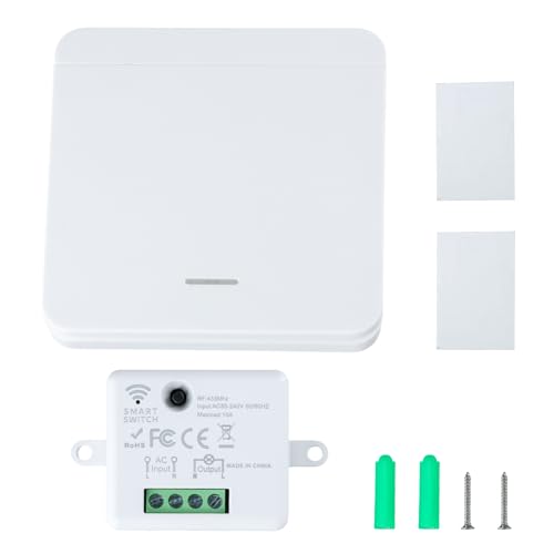 Wireless Light Switch Kit Remote Control Light Switch for Lamp Wireless Light Remote Control Light Switch No Wiring Switch Kit No Wiring Required Includes 1 Remotes and 1 Receiver
