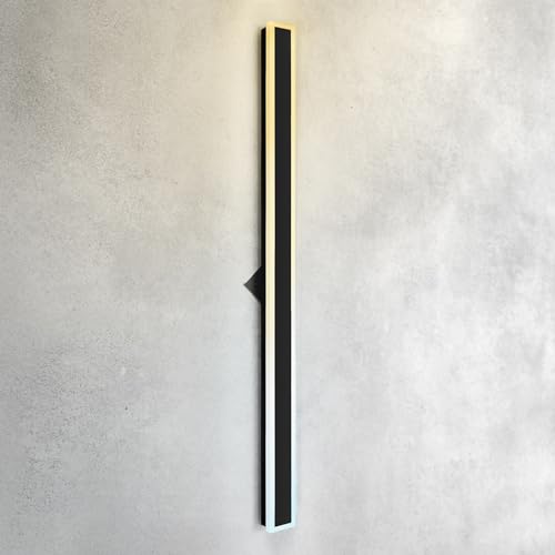 ASD 72" LED Linear Wall Sconce | Slim Profile 3CCT, Porch Patio | Black