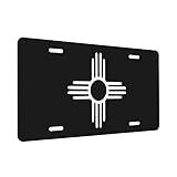 OMMISA New Mexico Zia Sun Symbol License Plate Cover Funny Front Metal Decorative Car Plate Vanity...