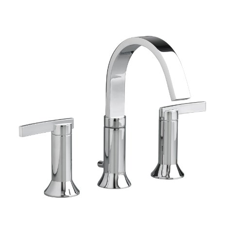 American Standard 7430801.002 Berwick Widespread Lavatory Faucet with Metal Lever Handles and Pop-Up Drain, Large, Polished Chrome