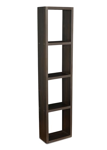 Image of SBF Furniture Tree Bookshelf Floor Standing Bookcase Free Standing Multipurpose Storage Rack for Books Magazines Organizer Showcase DIY (NEW MINI GHODO - Brown, NEW MINI GHODO)