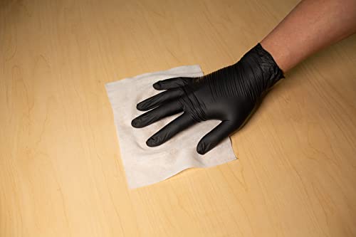 GripProtect Luvas de Exame de Nitrilo Precise Preto 5 | Espessura de 5 Mil | Classificação para Quim