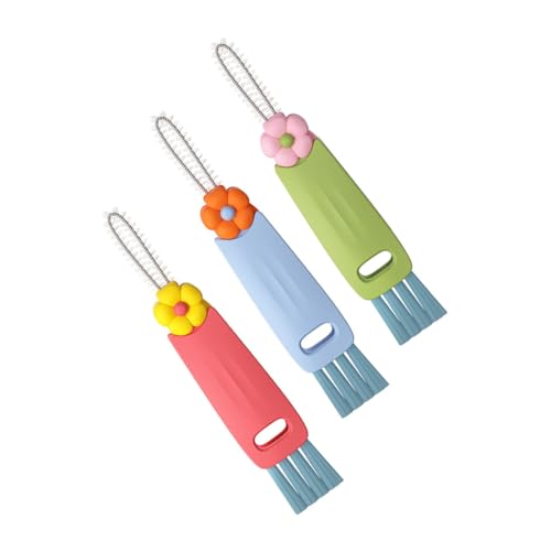 Unomor Cup Lid Cleaner Brush 3pc Multifunctional Gap Cleaner Crevice Brushes for Cleaning Tumbler Lid Scrubber for Straw Cup
