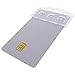 5 Pack - Vertical Half Card Badge Holder for Smart Cards (CHIP INSERT) PIV Common Access and Credit Cards - Crystal Clear Hard Polycarbonate Plastic - Heavy Duty Grippers Clamp Tight by Specialist ID