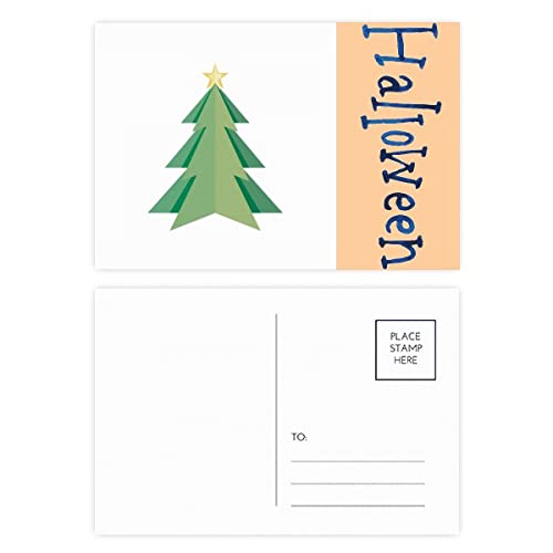 Cartes postales d'Halloween au motif d'arbre de Noël (Lot de 20 pièces)