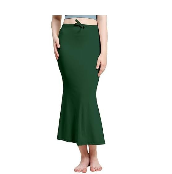 Image of Women's Soft Comfy Pleated Saree Fishcut I Saree Shapewear Flare Petticoat for Women, Lycra Cotton Blended, Petticoat, Skirts for Women, Shape Wear Dress for Saree