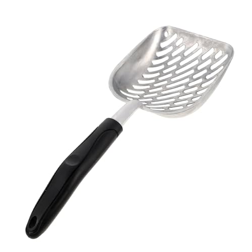 Milisten ペット用トイレシャベル 猫のスツールピックアップ キャットニップ フード付き猫砂トレイ ゴミ 猫のおもちゃ 猫砂シャベル 子猫の砂のシャベル 長い柄の小さなスコップ 白い