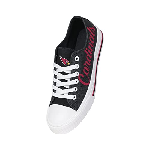 Image of FOCO Womens NFL Team Logo Ladies Fashion Color Glitter Low Top Canvas Sneakers Shoes