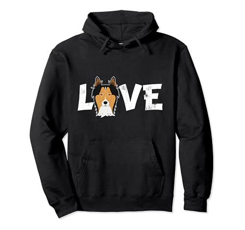 Dog Mom Dog Dad Collie Dog Pet Lover Pullover Hoodie, Black, S