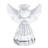 ZRENJHUS Crystal Angel Figurine Collection Pretty Glass Ornament Cute Statue Home Decor Table Animal Collectible Gift on Desk