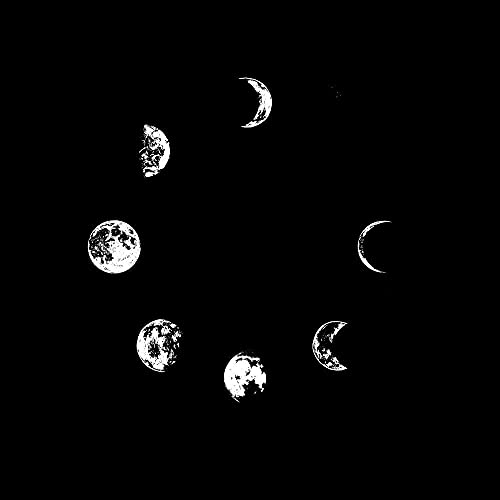 Sello redondo de la fase lunar,sello de fase lunar para álbumes de recortes, impresión de decoración de bricolaje, 0.98 pulgadas x 0.98 pulgadas (luna creciente intermedia) Cover