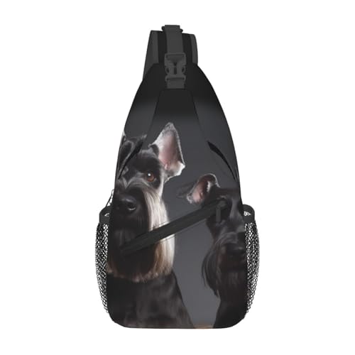 Mochila tipo bandolera cruzada para hombre negra