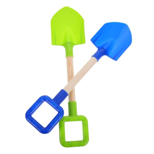 BESPORTBLE 2Pcs Beach Shovels Lightweight Portable Spades with Long Handle for for Snow Play for Blue Green