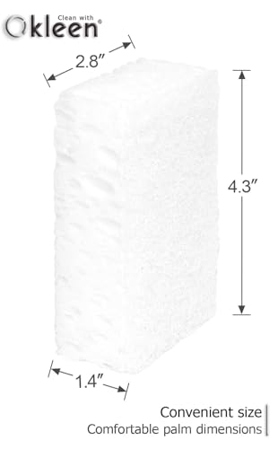 Image of Multi Use Scrub Sponges. Made in Europe (White, 18 Pack)