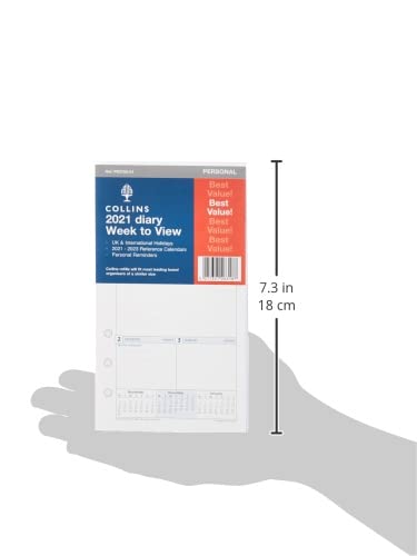 Collins 2021 Week To View Refill For Personal Size Personal Organiser (6 Ring Mechanism) #TOP3