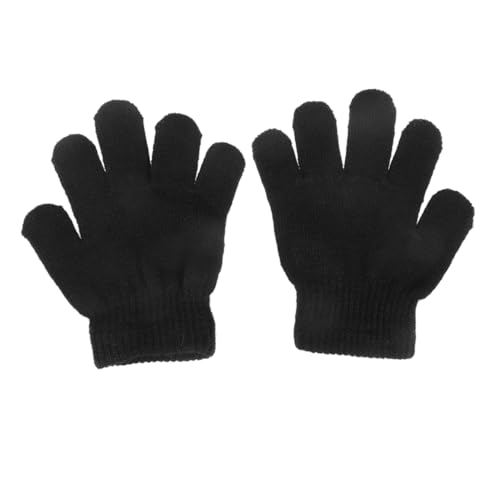 LIFKOME 12 Pair Boys and Girls Winter Knitted Gloves Warm Full Finger Mittens Stretch Mittens for Boys Girls Comfortable Hand Accessories