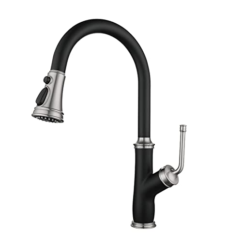Robinet de cuisine extractible avec pulvérisateur flexible à jet réglable pour évier moderne