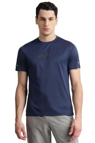 Image of Reebok Men's Polyester Gym T-Shirt - Moisture Wicking Sports T-Shirt for Men | Workout Running Training Tshirt for Men | Half Sleeve Active Tee