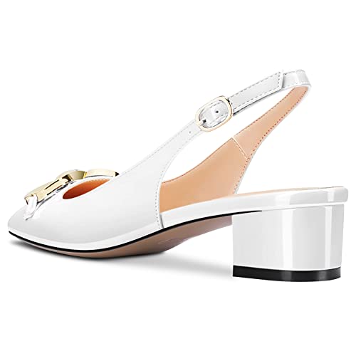 HEUIVZAR Slingback Pumps for Womens Square Toe Low Chunky Block Heel Ankle Strap Patent Casual Comfort Dress Shoes 1.5 Inch3