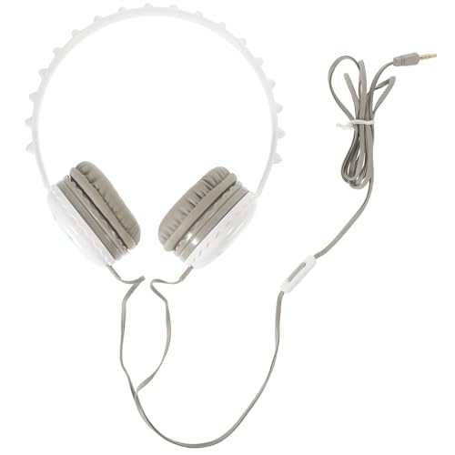 SMASOLO Casque Audio Circum-aural Filaire Blanc pour Garçon et Filles Arceau Réglable Écouteurs Mignons pour École et Jeux Câble 118 Cm Casque Audio pour Filles et Garçons de Jeu
