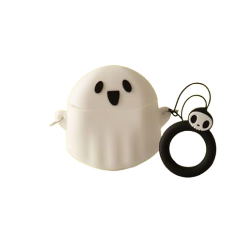 Google pixel buds pro 2用のケース カバー 萌え 可愛い 3D 漫画 ワイヤレスイヤーホン pixel buds pro 2/ buds pr o対応 保護カバー 耐衝撃 落下防止 防塵 装着充電可能 シリコン素材 (白い幽霊)