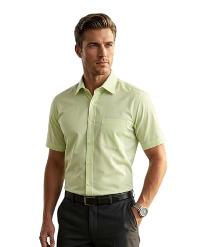 Image of Appel Touch Men's Cotton Blend Formal Shirt Half Sleeves