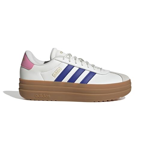 Image of adidas Womens Vl Court Bold Lace Up Sneakers Shoes Casual - Pink