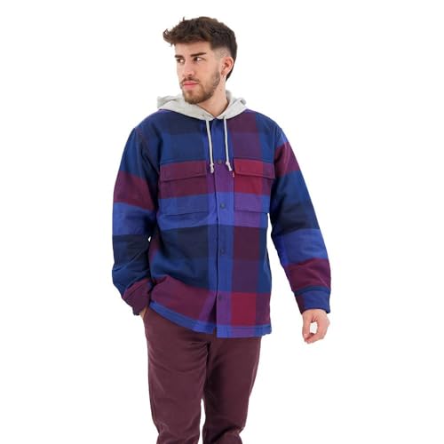 Levi's Hooded Sweat à Capuche Jack Worker Blues, Capitola Plad Navy, XS Homme Levi's Hooded Sweat à Capuche Jack Worker Blues, Capitola Plad Navy, XS Homme