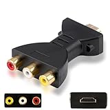 Adattatore da HDMI a AV, adattatore HDMI ad alta definizione a 3 RGB, connettore componente placcato oro, convertitore di segnale digitale per TV Stick, Roku, Chromecast, Apple TV, PC, laptop, Xbox