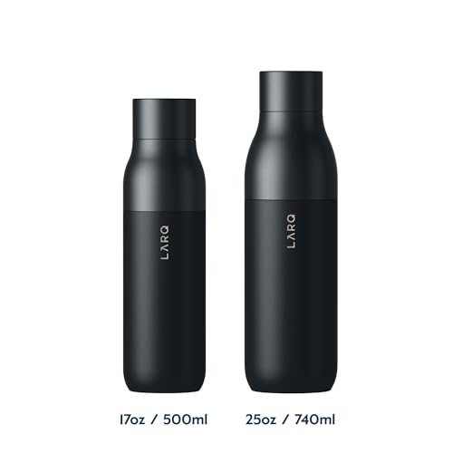 LARQ Bottle Twist Top 740ml - Insulated Stainless Steel Water Bottle, Black, 740 ml - Image 2