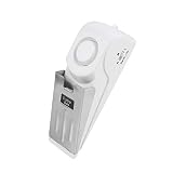 Aumotop Door Stop Alarm Portable Shaped Security Device for Home Travel and Apartments 120db Black and White 1 Unit