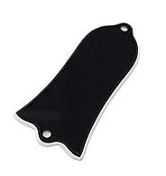 PROFESSIONAL QUALITY - 2-Ply Black w/White Truss Rod Cover Blank TRADITIONAL FIT - Fits most Gibson Les Paul & SG guitars. Will also fit some Epiphone Les Paul and other similar brands. DIMENSIONS: Length: 2 23/64 in. (59.8mm) Thickness: 5/64 in. (2m...