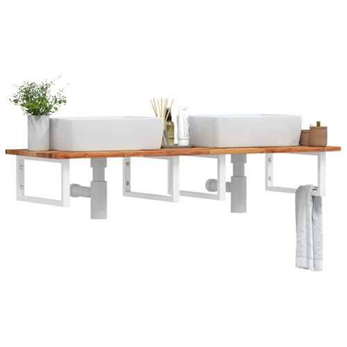 Étagère de lavabo murale en acier pour optimiser le rangement