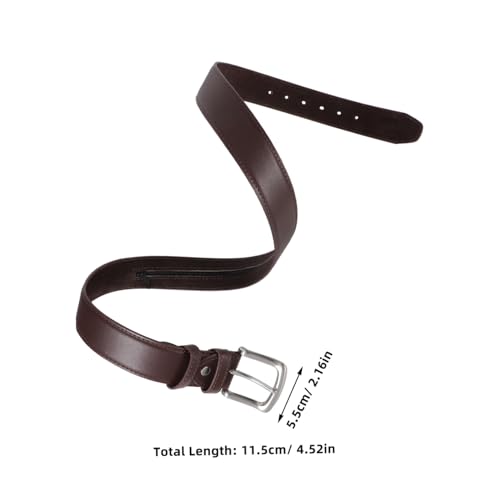 Hidden Money Belt for Men Travel Wallet Concealed Zipper Pocket Brown Waist Belt for Secure Storage of Cash and Valuables2