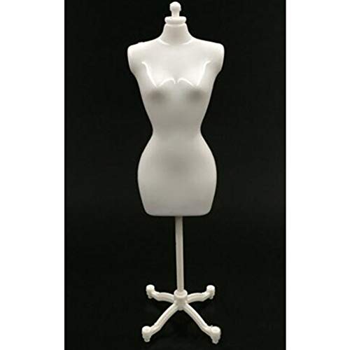ETbotu Accessoires pour poupée fille 4 5 6 7 ans, jouets pour enfants, mini mannequin de robe de 30 cm pour vêtements, support de présentation pour poupée Blanc (sans emballage extérieur) Cover