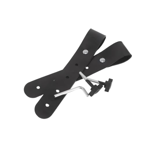 LAPYAPPE 1 Par de Correas de Cuero Pu Bloqueo Seguro , Compatibilidad y Estabilidad Mejorada para Soporte de Teclado Electrónico para Conciertos y Bandas