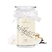 Jewelcandle Creamy Vanilla grand jarre (1020g, 95-125heures de combustion) beige bougie parfumée (Vanille) avec bijou en argent Sterling 925-boucles d'oreilles