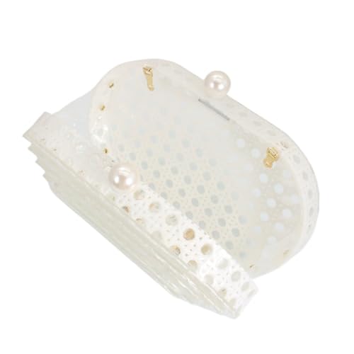 Image of Women Acrylic Rattan Clutch Purse Rattan Woven Evening Bag Wedding Party Purse Summer Beach Wicker Shoulder Handbag