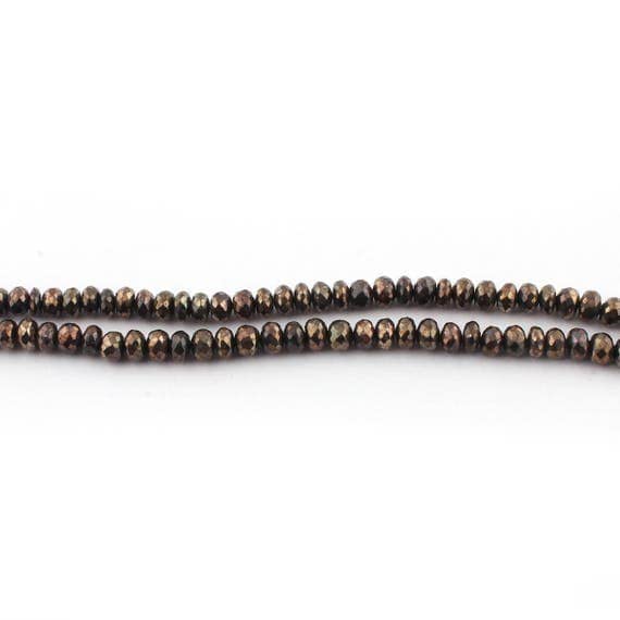 Perles spinelle noir et reflets marron pour bijoux haute joaillerie