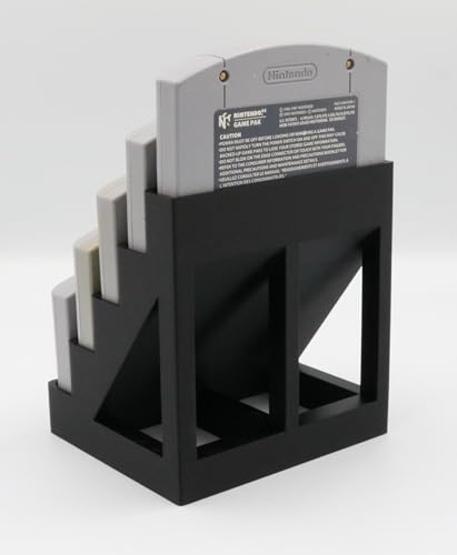 Image of Display Tower, Rack, Case for Nintendo 64 (N64) (Black, Fits 5 Games)