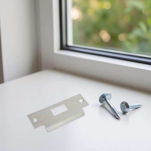 Placa del pestillo de puerta metálica SHINEOFI para el hogar, 2 piezas 6