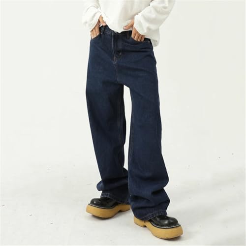 Men's Wear Straight Denim Pants Korean Medium Waist Jeans3