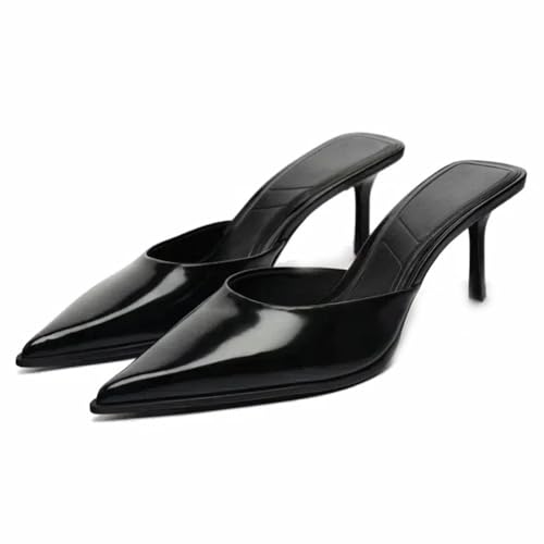 Sandales petits talons noirs fermés idéales pour les soirées habillées et le bureau